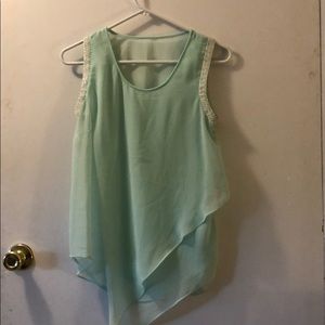 Light sea foam green tank top